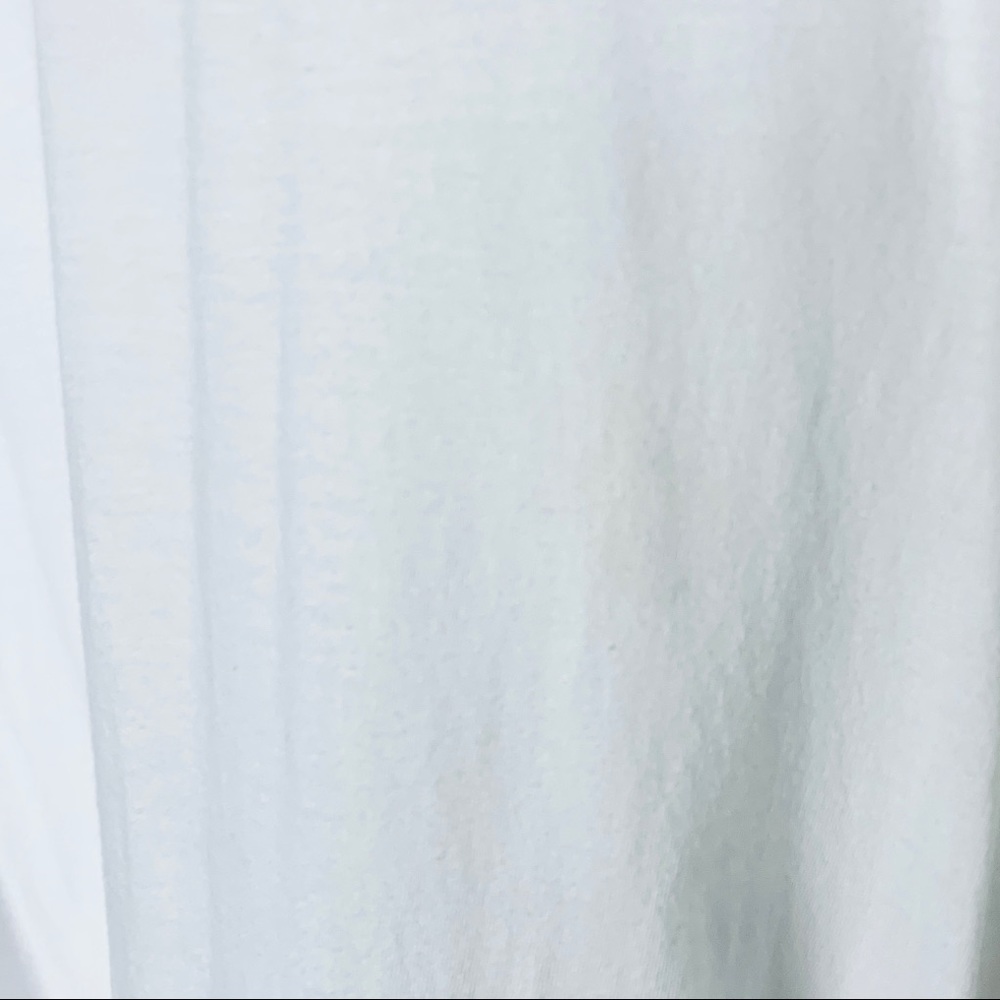 Mark And Estel | White Flowy Asymmetric Crew Neck High-Low Cotton T-Shirt Dress - Picture 13 of 16